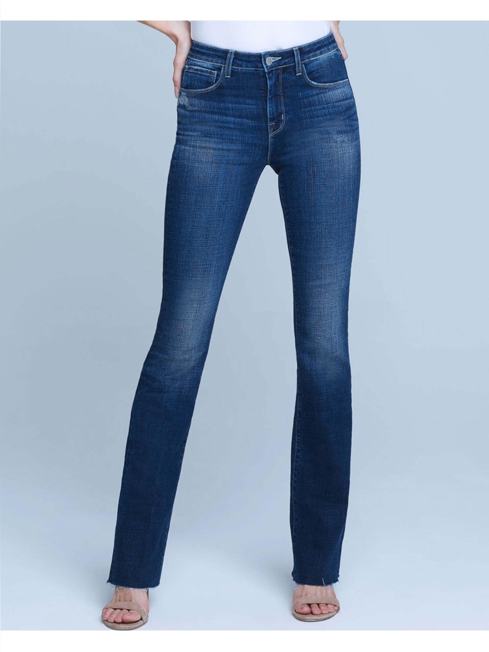 L'Agence Ruth High Rise Straight Jeans in Atwood Size 31